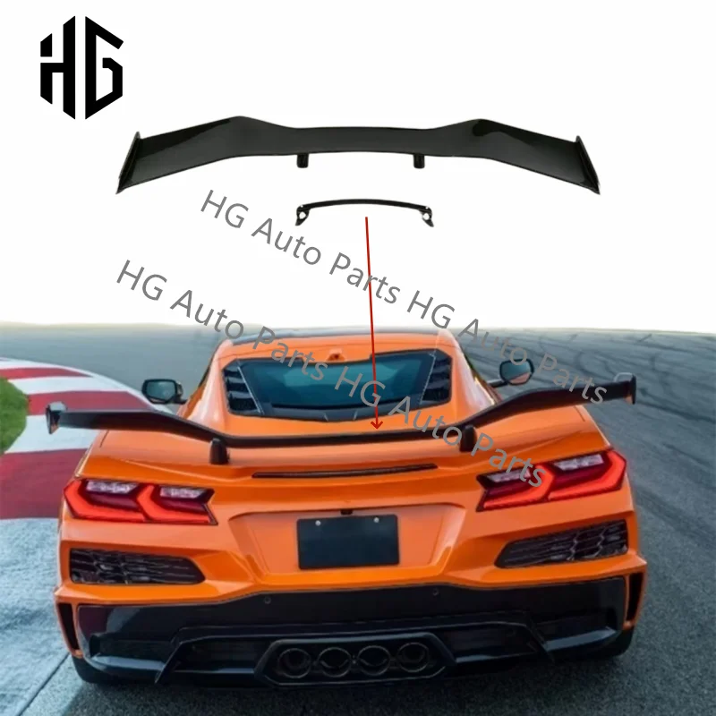 

High Quality Carbon Fiber Rear Wing Spoiler Body Parts For Chevrolet Corvette C8 Trunk Wind Back Spoiler Car Accessories