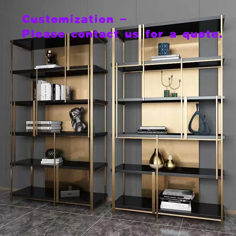 

custom.Luxury High-quality Stainless Steel Metal Storage Display Shelf Storage Multi-layer Bookcase