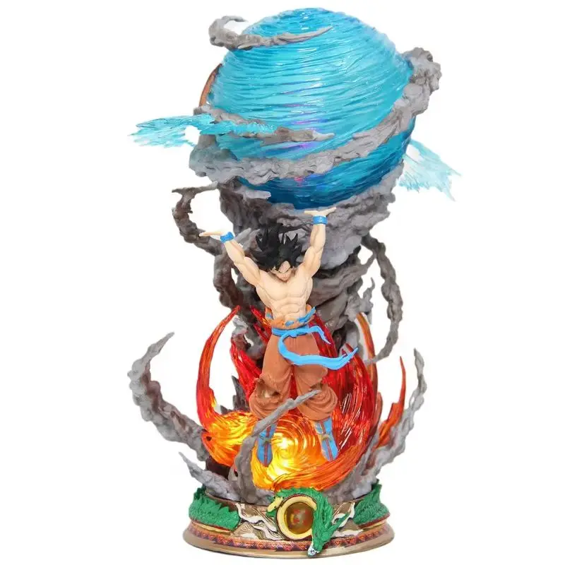 New 23cm Dragon Ball Anime Figure Son Goku Super Genki Bomb Luminous Figures Dbz Gk Figurine Pvc Statue Model Collectible Gifts image 5