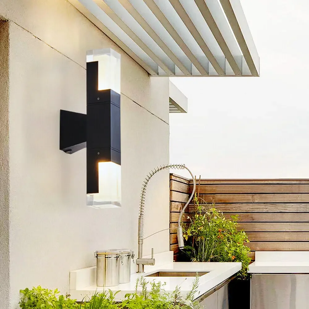 LOYALHEARTD Modern Outdoor Wall Light  Exterior Porch Sconce Lamp Fixture Waterproof Black