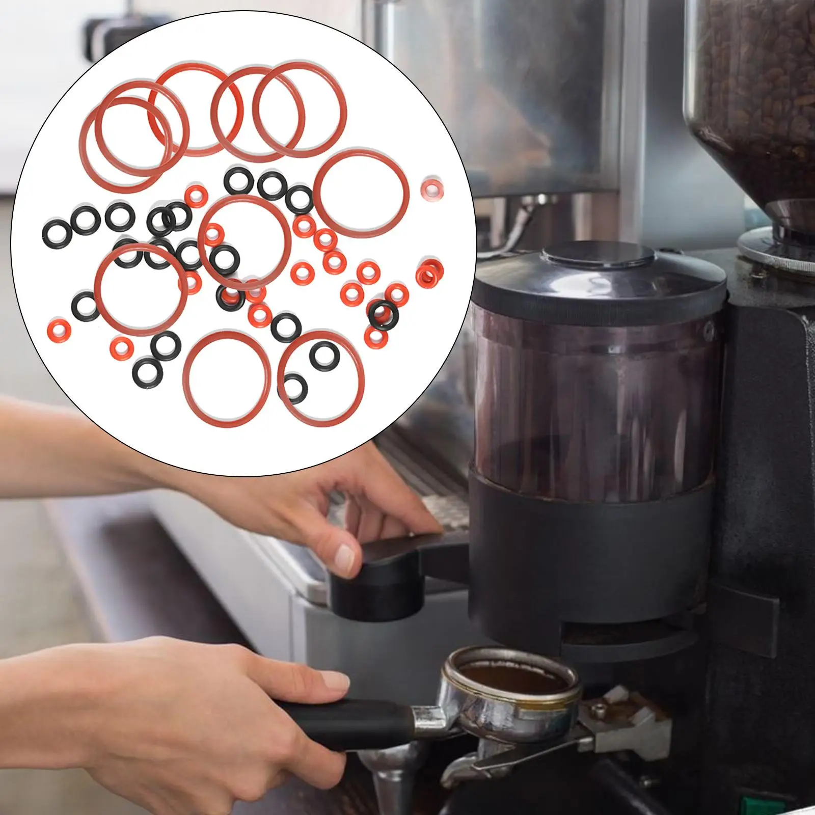 حلقة سيليكون دائرية للختم لصنع القهوة ، تحل محل الماكينة ، الملحقات ، 50 ألة