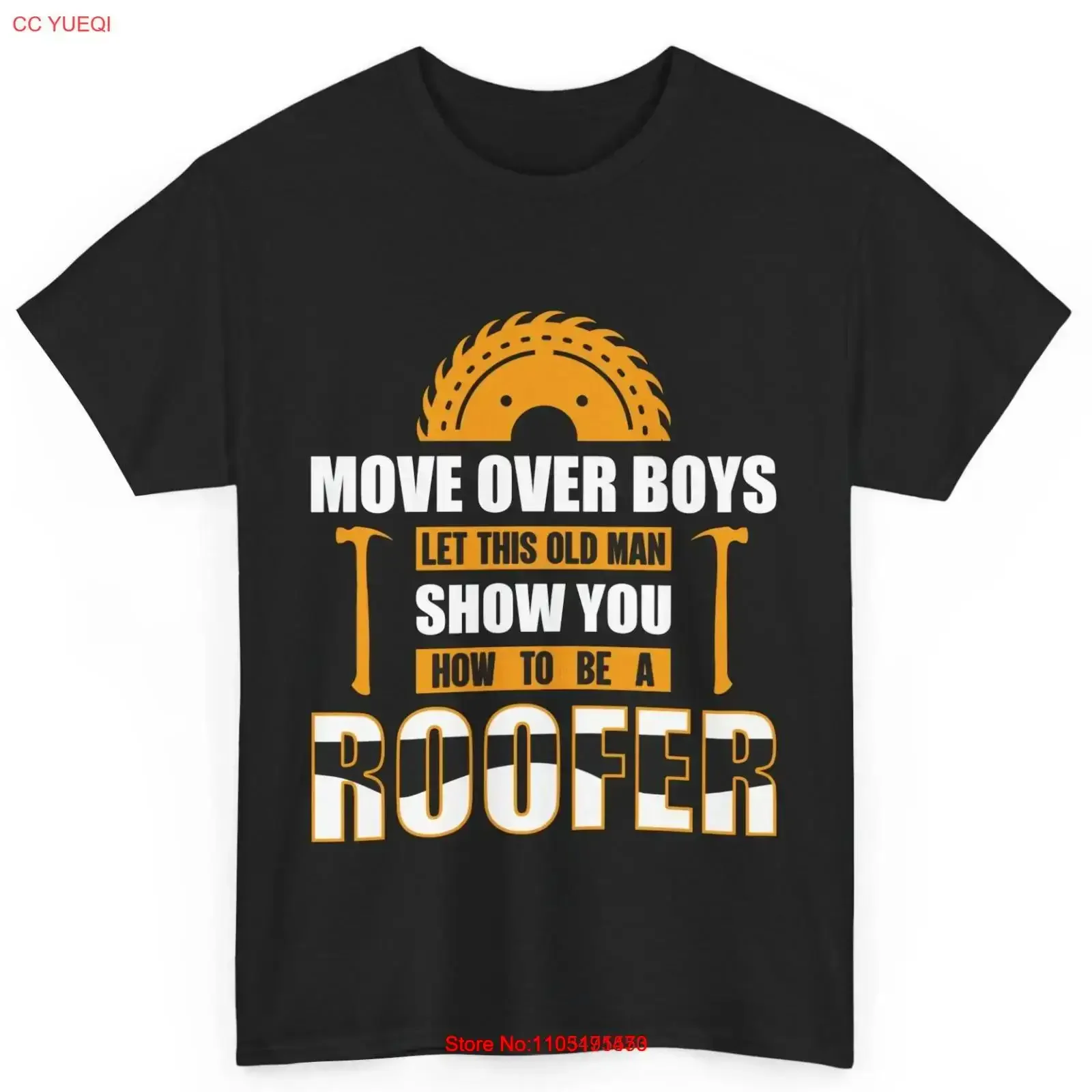 تي شيرت Roofer Move Over Boys Let This الرجل العجوز يظهرك كيف تكون تي شيرت عتيق مغسول للجنسين قابل للتنفس برسومات قليلاً #1