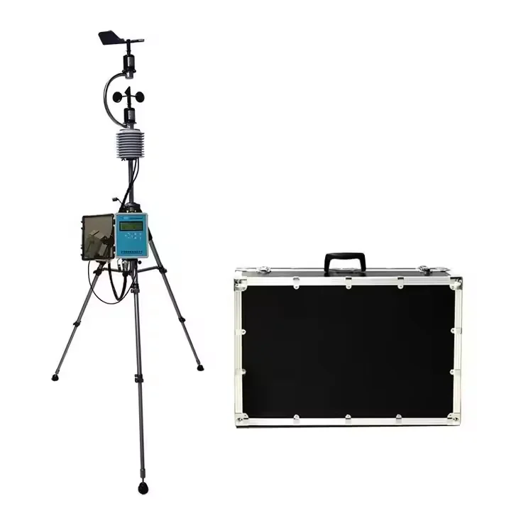 Portable Weather Station with Temperature Instrument Pressure Humidity Wind Direction Wind Speed Elements Bracket Accessories