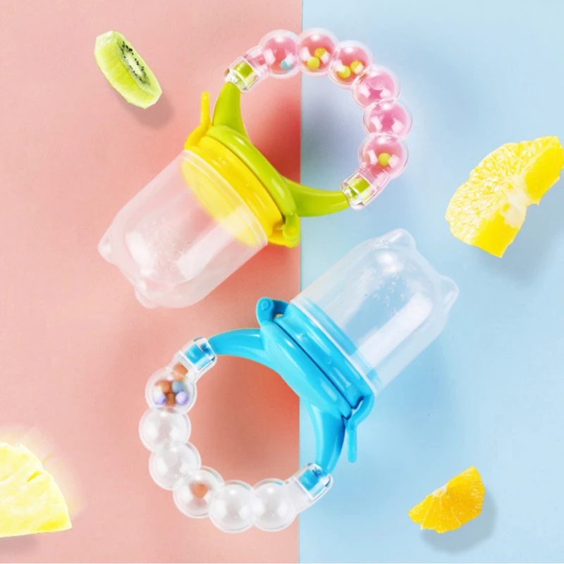 Baby Pacifier Fruit Feeder Baby Silicone Mesh Bag Pacifier Nursing Toddler Baby Food Feeding Spoon Juice Extractor BPA Free