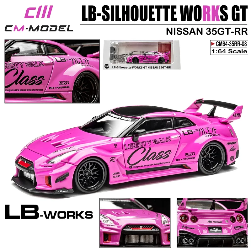 Cm 1/64 Nissan 35gt-rr LB-SILHOUETTE Werkt Gt Legering Speelgoed Motorvoertuig Diecast Metalen Model Geschenken