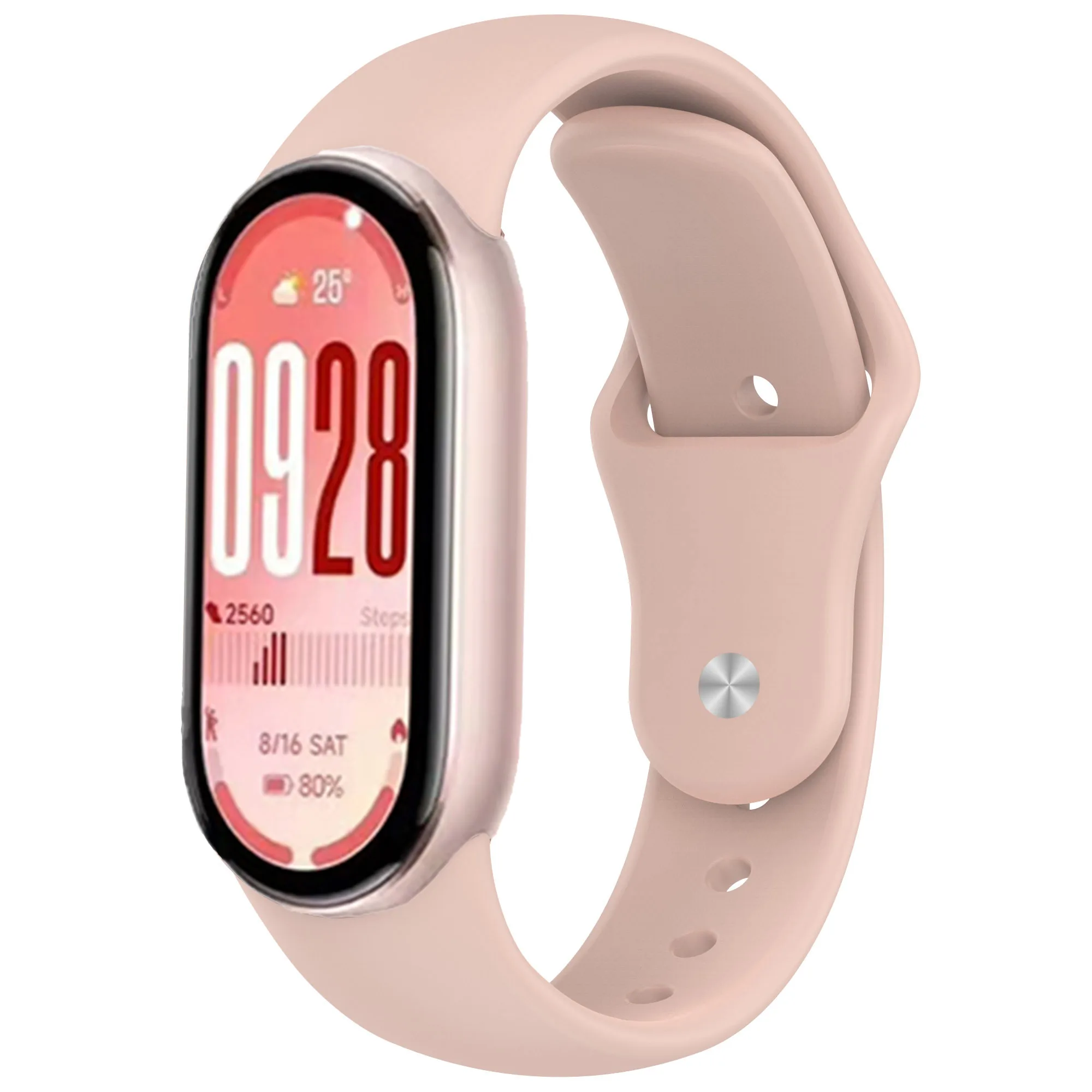 الرياضة سيليكون حزام ل Xiaomi الفرقة 10/9/8 لينة مريحة مشبك معدني سوار معصمه ل Miband 8/9/10 استبدال حزام