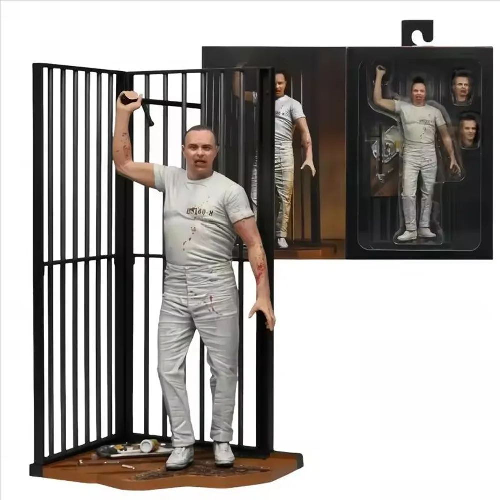 Figurka NECA The Silence Of The Lambs Hannibal Lecter Jailbroken Figurka Akcji Model Zabawka Ruchome Stawy Lalka Ozdoba na Półkę