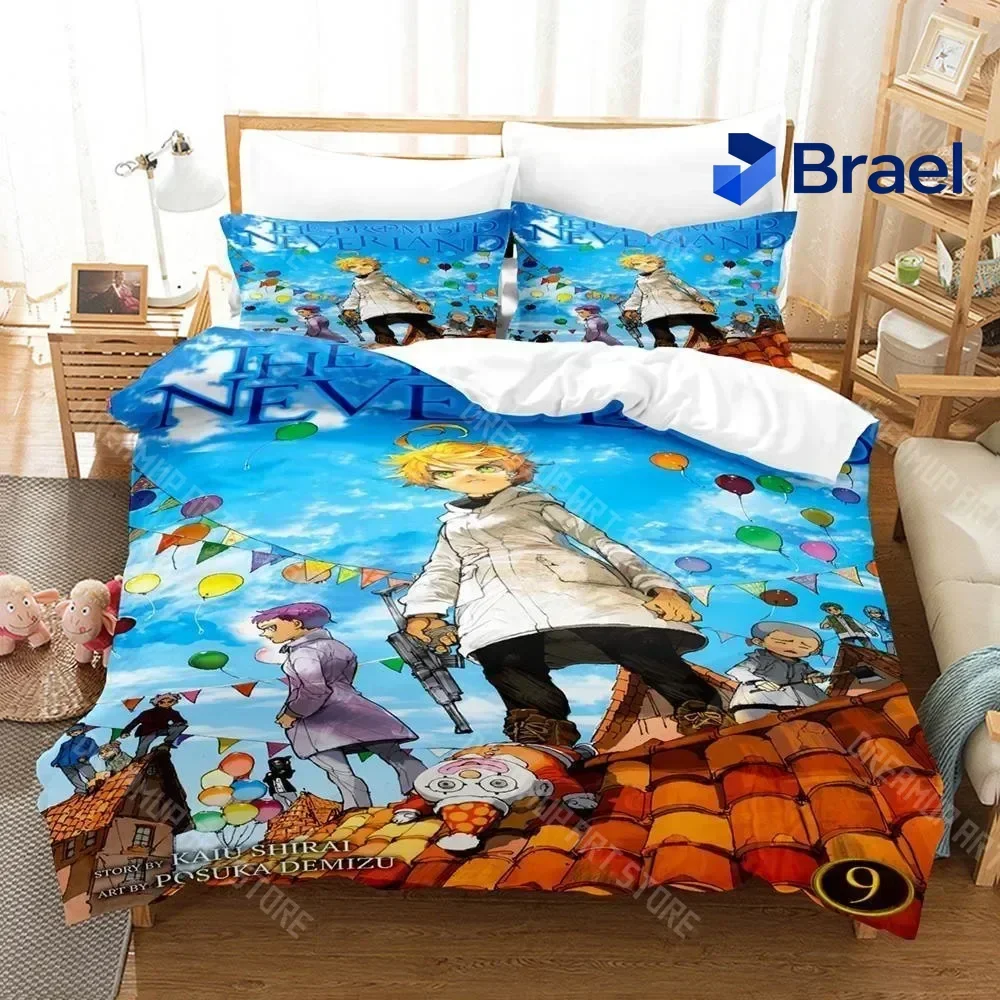 Exquisite 3D Print The Promiser Neverland Bedding Set Single Twin Full Queen King Size Bed Set Aldult Kid Bedroom Duvetcover Set