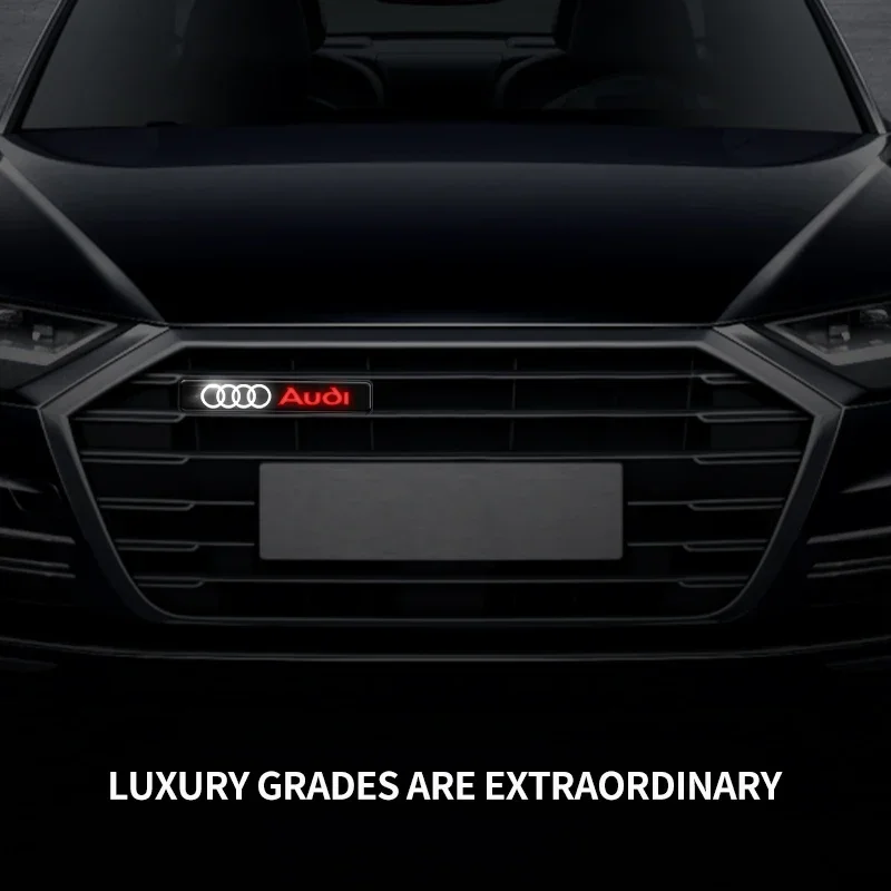 Car Front Grille Sticker Badge Car Head Grill Emblem LED Light Emblem For Audi Sline A4 B6 B8 S2 S3 S4 S5 S6 A1 A3 A6 C5 A5 A8 view 2