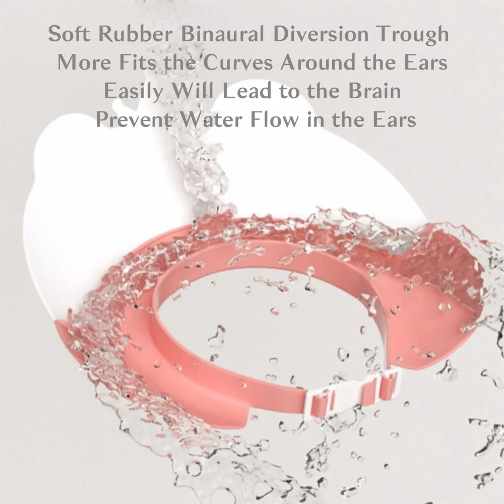 قبعة استحمام ممتعة قابلة للتعديل على شكل ضفدع مقاومة للماء لغسل الشعر، قبعة كرتونية لحماية الأذن، قناع حمام للأطفال