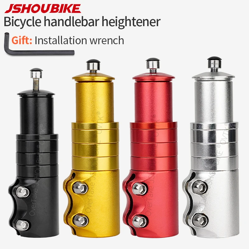 

JSHOUBIKE 120mm Bicycle handlebar heightener Black/Gold/Red/Silver Adjustable Thickened Aluminum alloy Bike Accessorie
