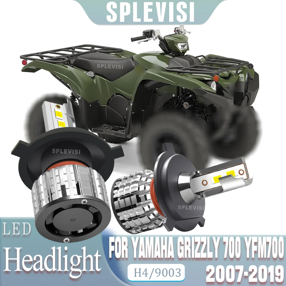

LED IP67 3 year warranty motorcycle Headlight For Yamaha Grizzly 700 YFM700 2007 2008 2009 2010 2011 2012 2013 2014 2015-2019