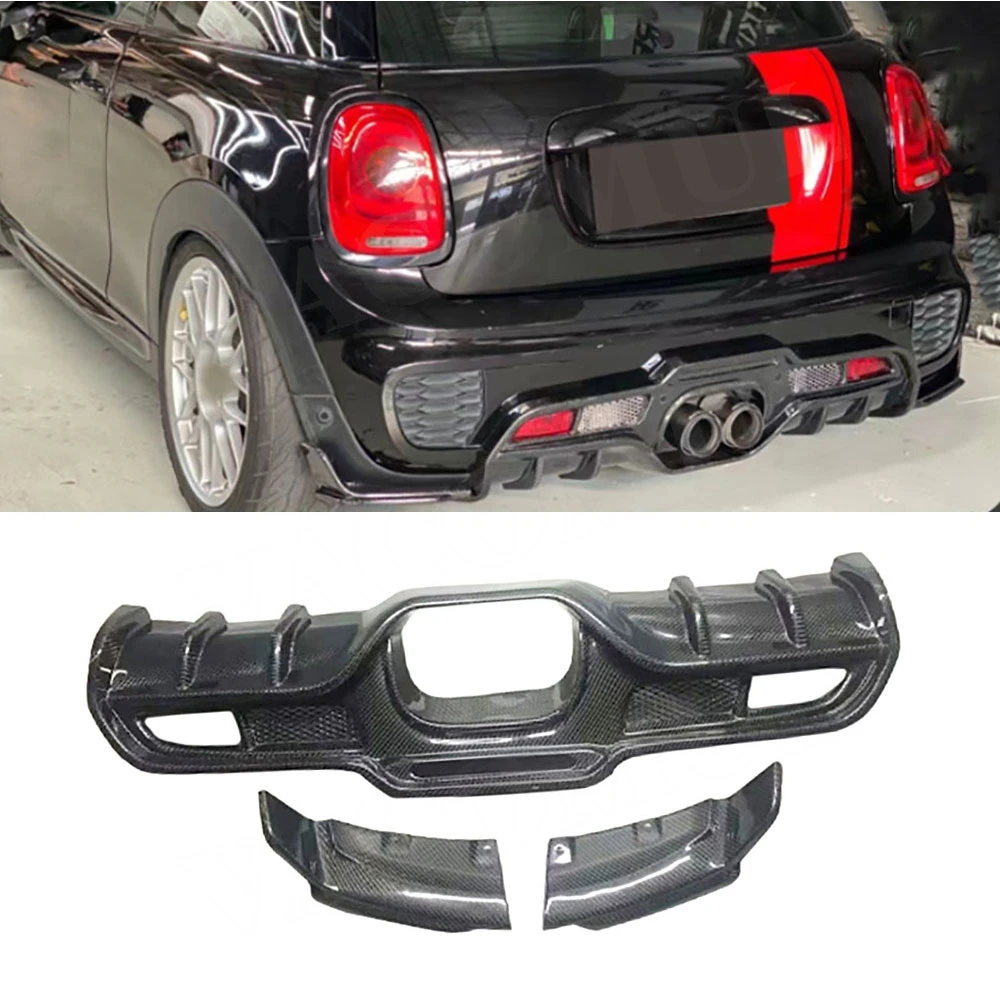 

VACOMUL For BMW MINI R56 2006-2015 Carbon Fiber Rear Diffuser Lip Car Rear Bumper Diffuser Lip Spoiler Splitters FRP