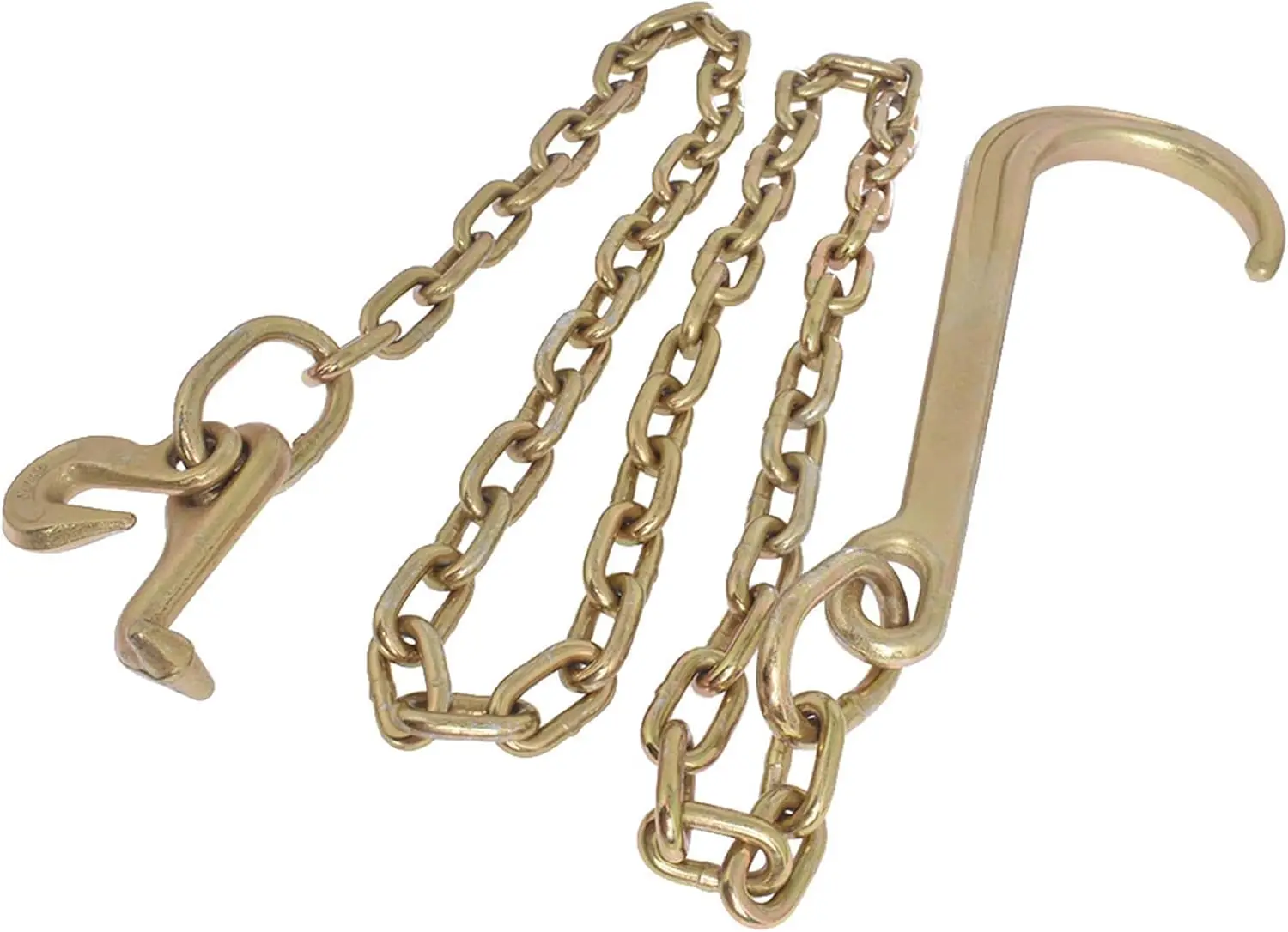

5/16 x 6 FT Grade 70 Tow Chain with 15 J Hook and T Hook for Recovery Wrecker Axle Replacement