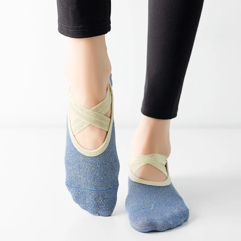 

Women's Breathable Non-Slip Pilates Socks with Silicone Grip for Yoga Gym Dance Backless Workout Sports Socks