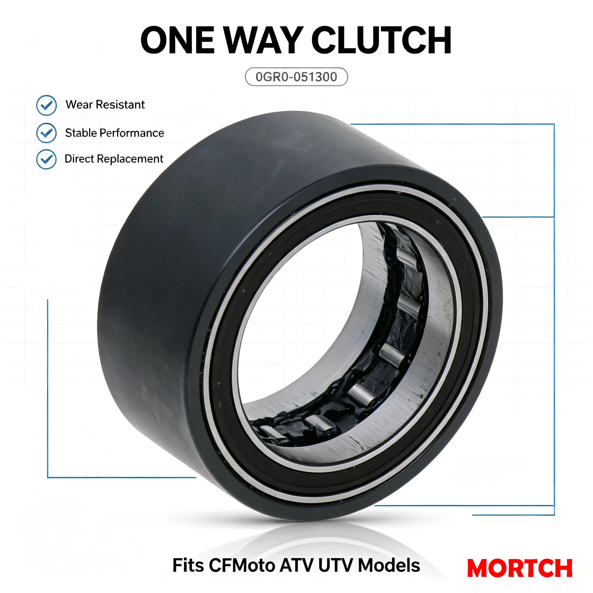 One Way Overrunning Clutch Bearing 0GR0-051300 Replacement Parts for CFMoto 450 550 625 CForce ZForce ATV UTV