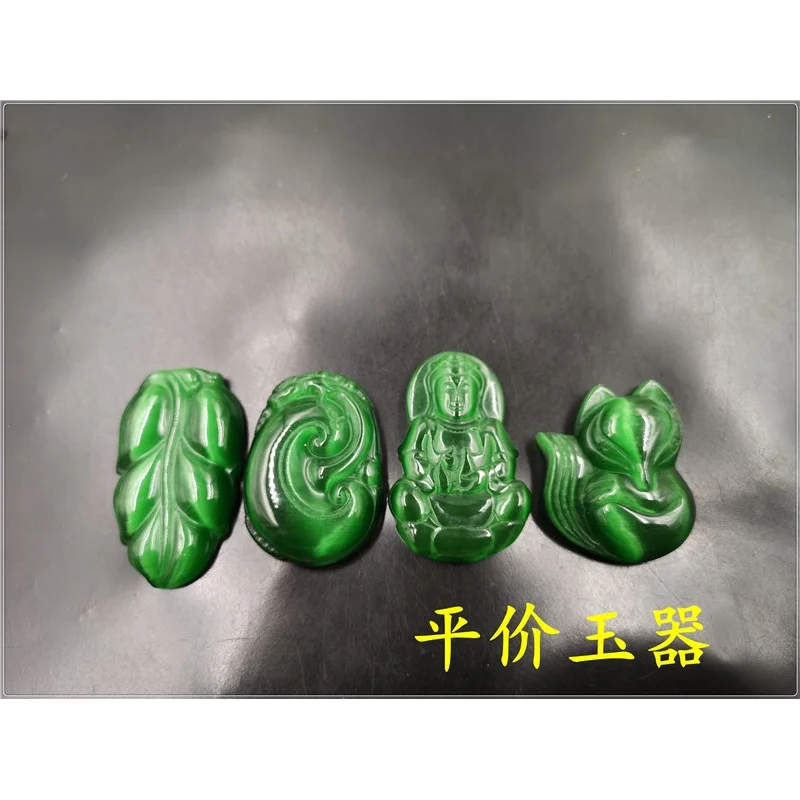 Cheap Jade Ice-like Emerald Opal Leaf Pendant Green Opal Pendant Pendant