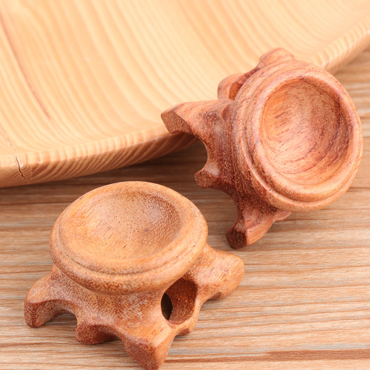 

2pcs Solid Wood Crystal Ball Base Redwood Display Stand For Round Balls Vintage Home Decor Holder Glass Ball Egg Ceramic