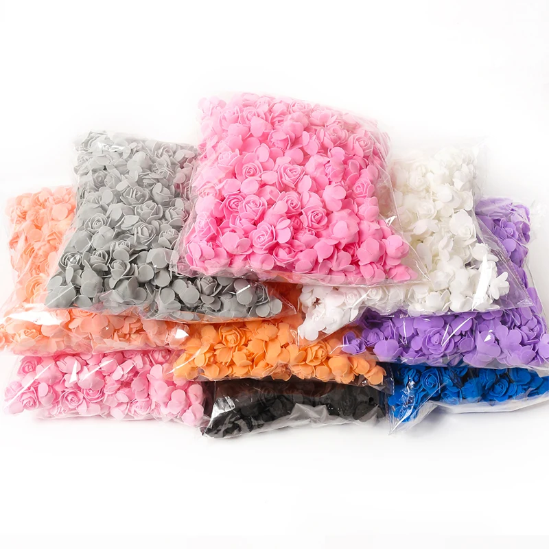 50–500 Stück künstliche Schaumrosenblumen aus PE, künstliche Blumen für Zuhause, Raumdekoration, Hochzeit, Party, Halloween, Thanksgiving, Weihnachtsdekoration – Detail 3