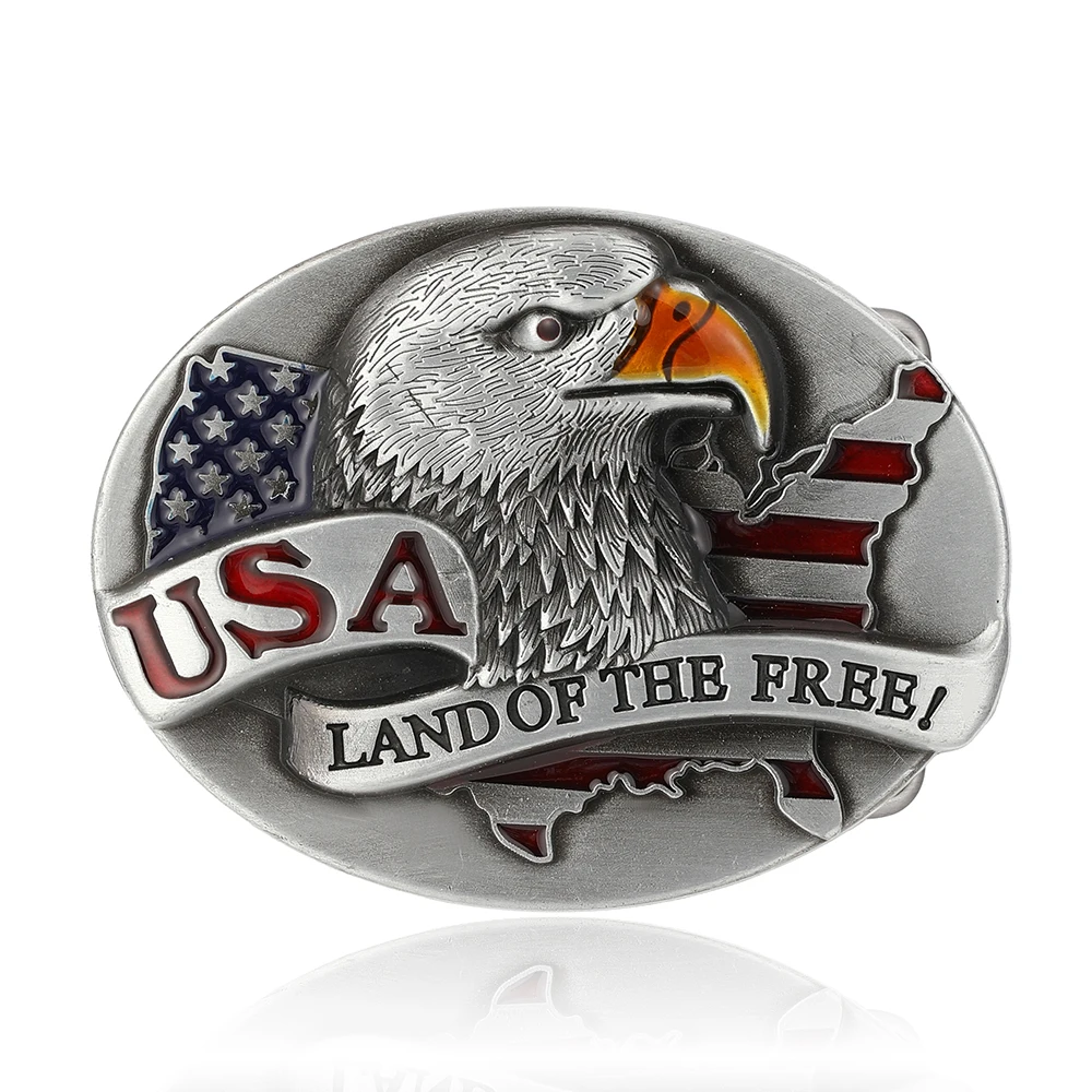 

Пряжка ремня с американским орлом для мужчин и женщин, винтажная ковбойская пряжка для ремня в стиле вестерн, металлический логотип с тиснением