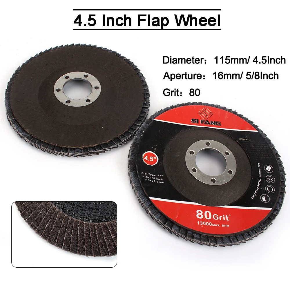 3/4/4.5 Inch Flap Discs 80Grit Angle Grinder Sanding Discs For Metal Plastic Wood Polishing Abrasive Grinding Wheels 1pc