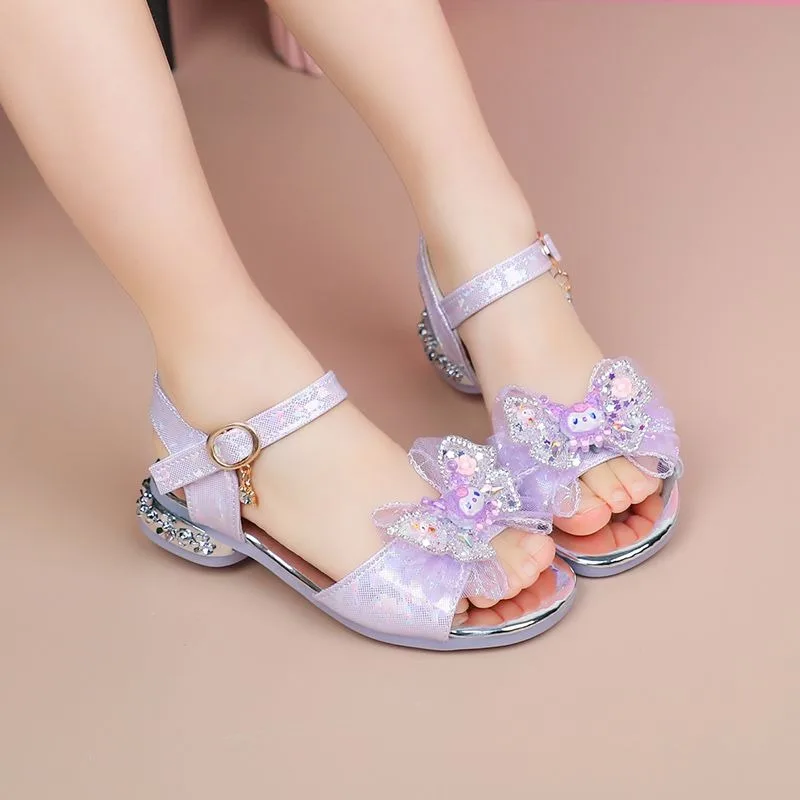 

Kuromi Anime Kawaii Sanrio Ins, модные сандалии из ПВХ для девочек, лето 2021, милая модная милая обувь принцессы, милые подарки для детей