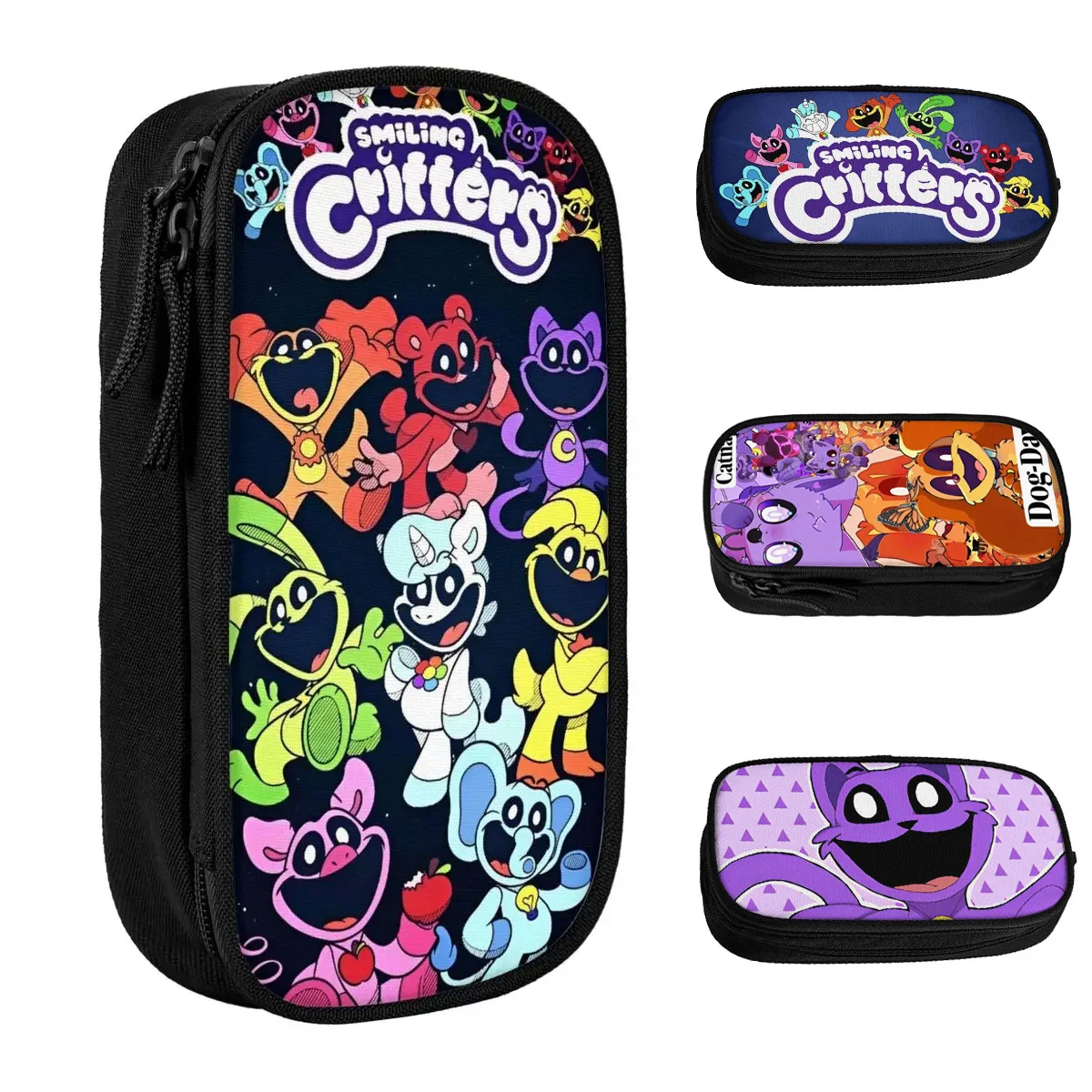 catnap dogday lapis dos desenhos animados para os estudantes sorrindo lapis e pen box estudante bolsas grandes papelaria zipper 01