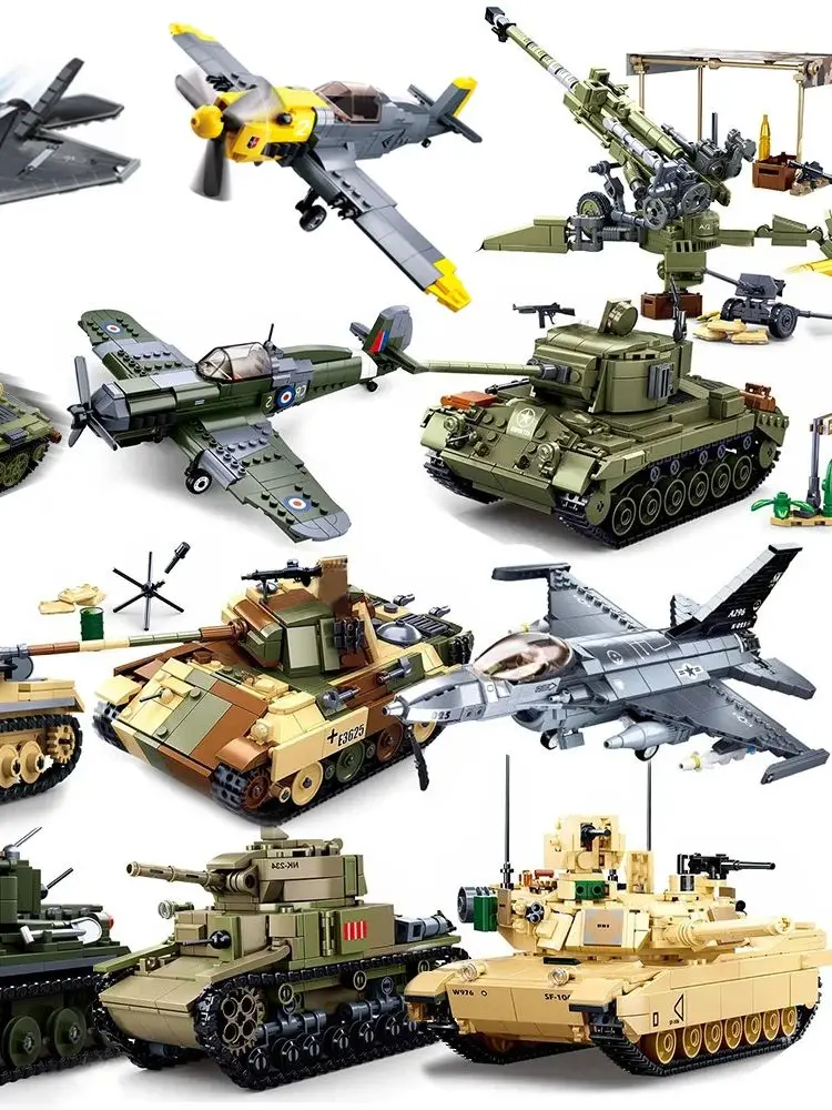 Avion avion bombardier modèle jouets de Construction militaire Panzer réservoir WW2 avion armée camion blindé voiture blocs de Construction pour les enfants