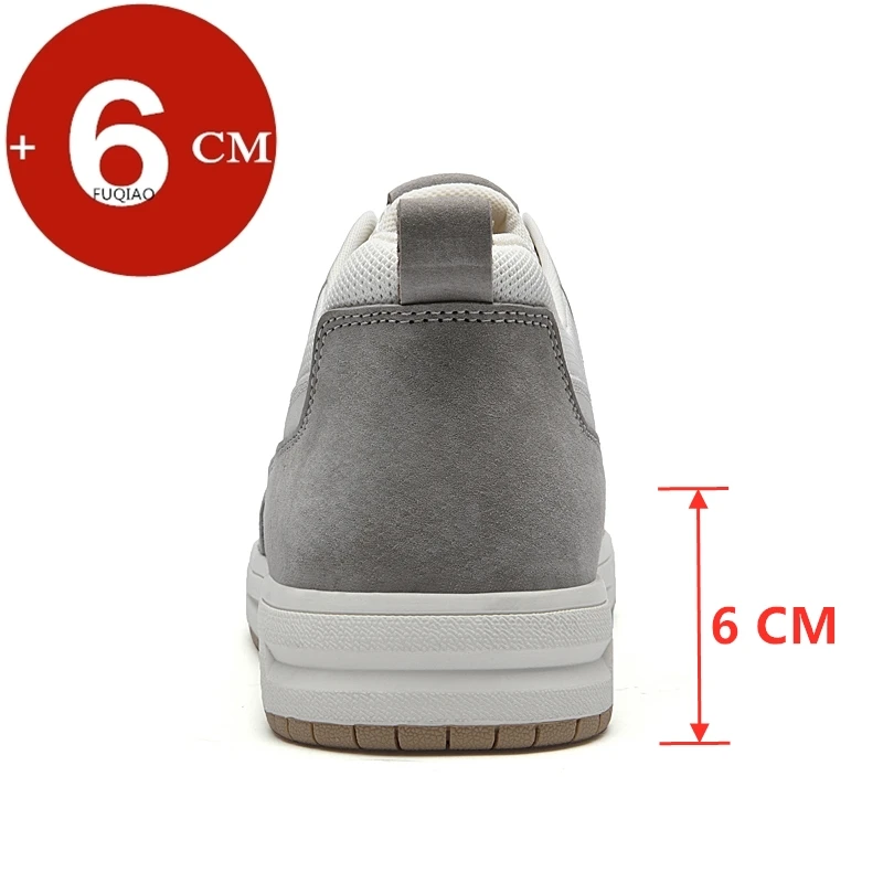 Men Casual Sneakers Summer Fashion Elevator Shoes Man Sports Lift Height Increase Insole 6cm Mesh Breathable Men Shoes