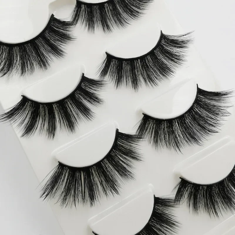 Mink Lashes 3/4 Pairs False Lashes Natural Fluffy Dramatic 3D Mink Eyelashes Cilios Mink Eyelash For Maquiagem Makeup Faux Cils