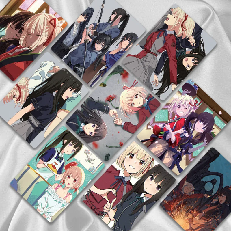 

50PCS Japanese Anime Lycoris Recoil Lomo Cards Peripheral HD High Quality Printed Photo Card For Fans Collection Photocards Gift