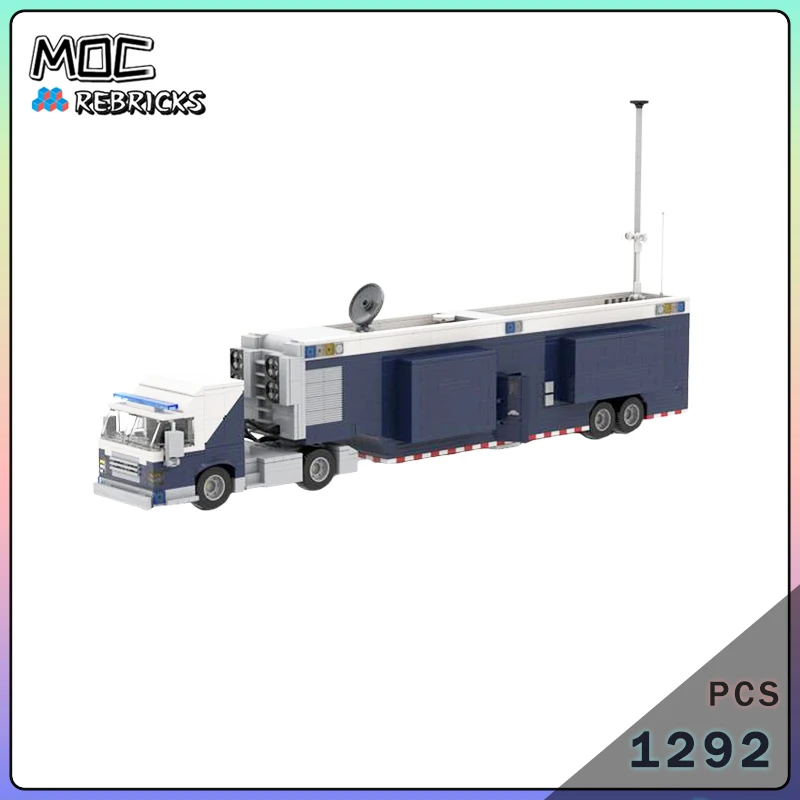 MOC Unified Incident Command Truck Building Blocks Emergency Rescue Center Special Vehicle Model Communication Toy Adult Gift