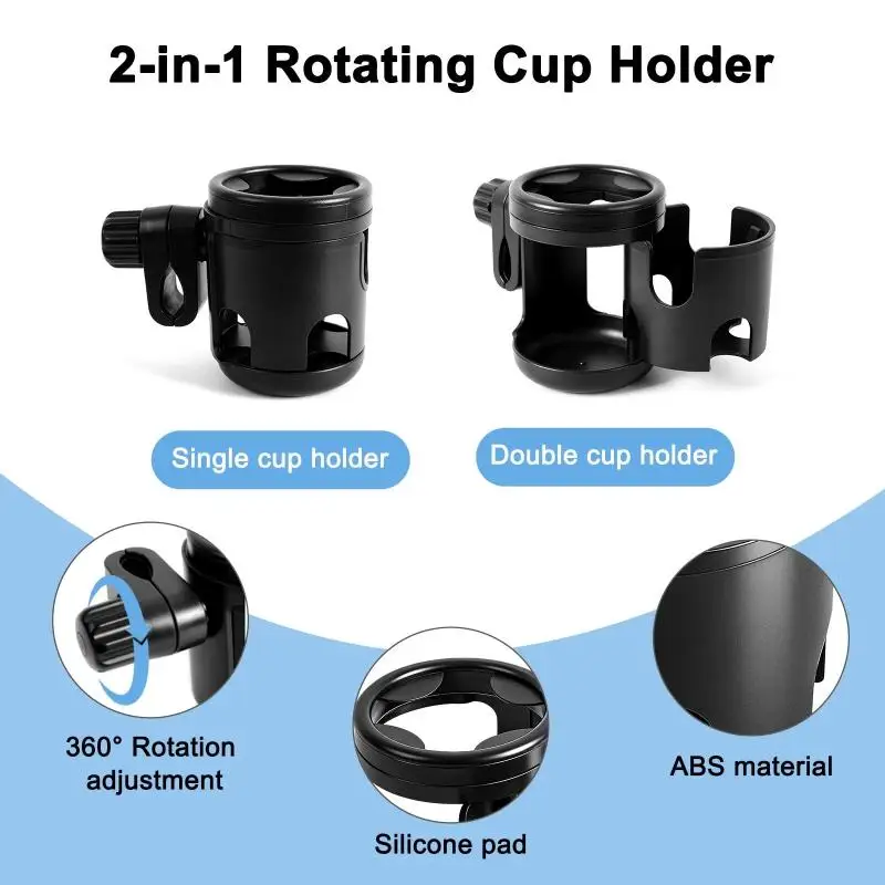 

2-in-1 Cup Holder Baby Stroller Cup Holder Rack Children Bicycle Cart Bottle Rack Kids Bicycle Pushchair Accessories