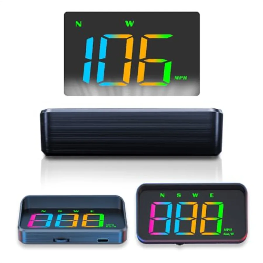 

SinoTrack Windshield Projection Heads Up Display Digital GPS Speedometer with Overspeed Alarm Adjustable Brightn MPH Speedomete