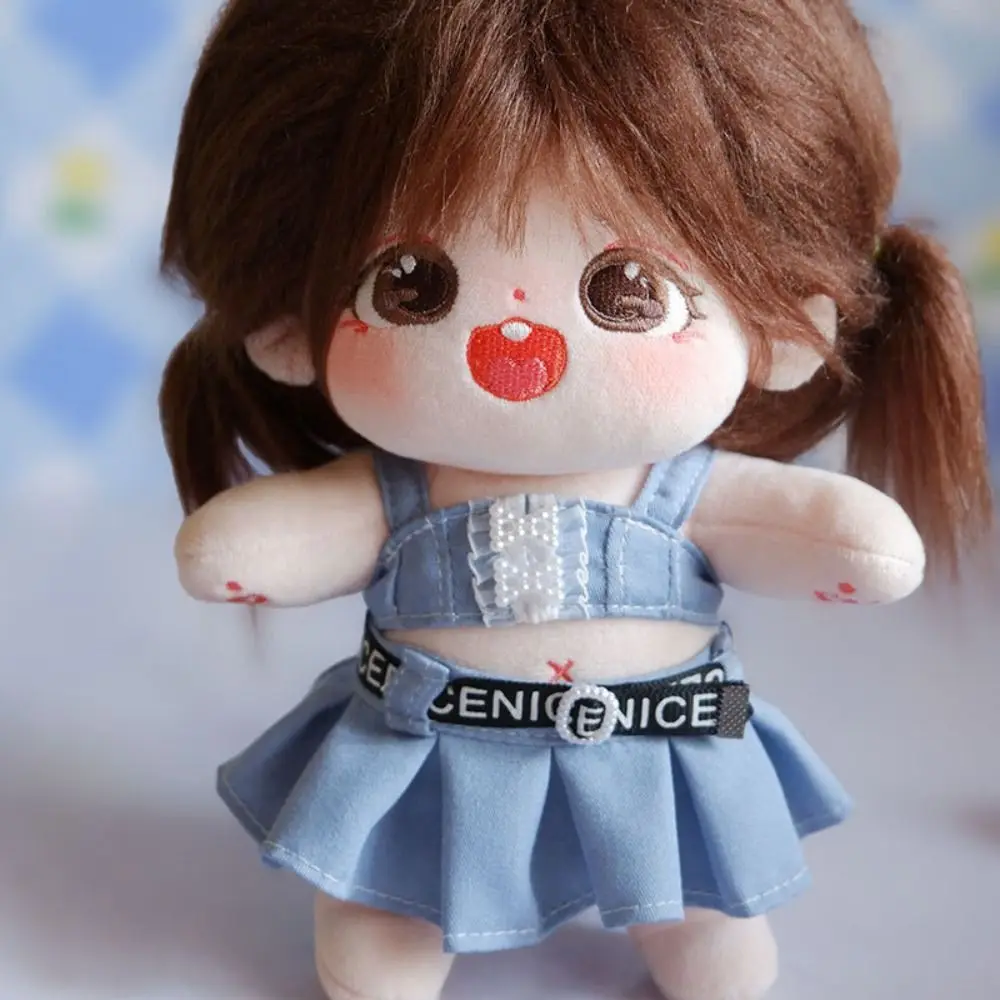 T-shirt 15/20 Cm Katoenen Poppenkleertjes Lolita Jurk Diy Kleding Idool Poppenkleertjes Prinses Rok Dress Up knuffel Kleding