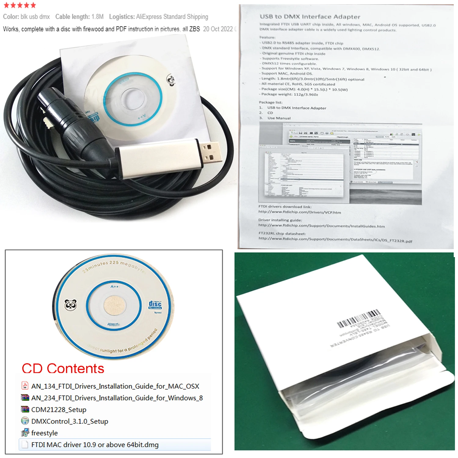 USB DMX LCD مهايئ لشاشة uDMX DMX512 Q-Light Freestyler ل تحت الماء جدار بقعة مصابيح البناء أضواء تكوين كابل التحكم