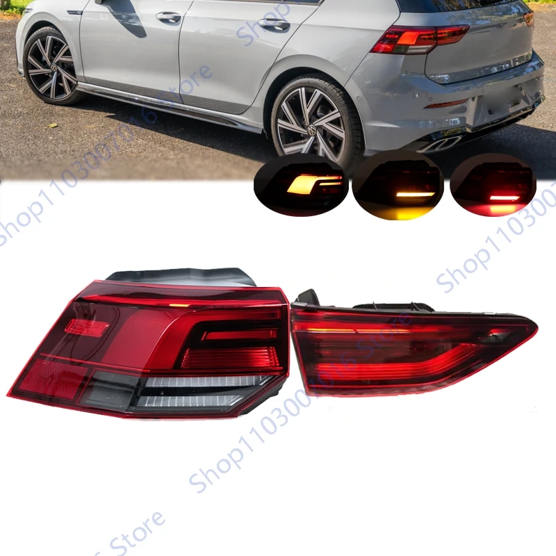 For Volkswagen Golf 8 2021 2022 2023 Rear Tail Light Driving Brake Lamp Reverse Lamp Turn Signal Light Car Accessories
