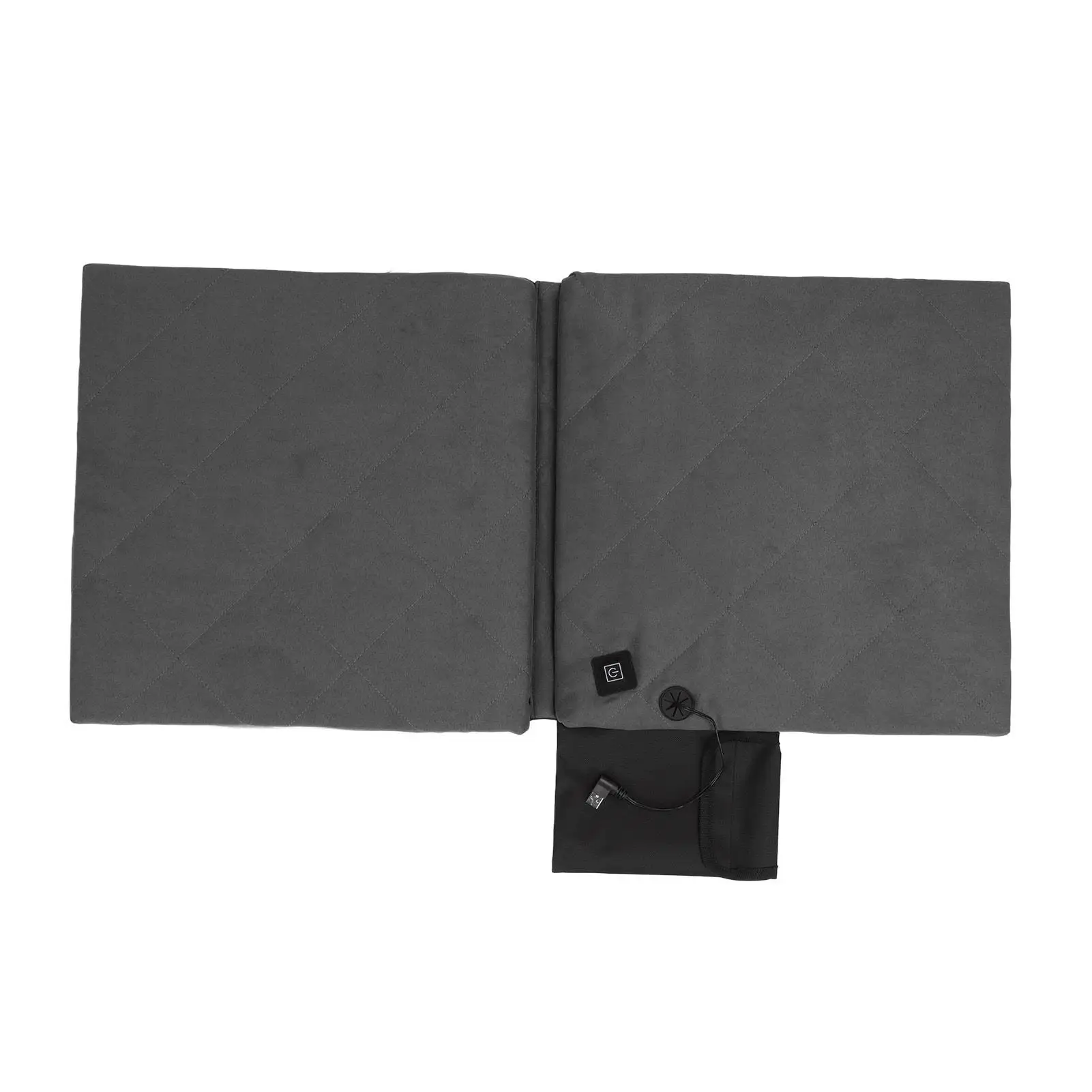 

Portable Heated Seat Cushion for Camping Suede Fabric Cold Resistant Lumbar Support Breathable Ideal for and Outdoor