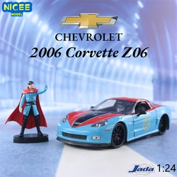 1:24 2006 Chevrolet Corvette Z06 High Simulation Diecast Car Metal Alloy Model Car Children's toys collection gifts J349