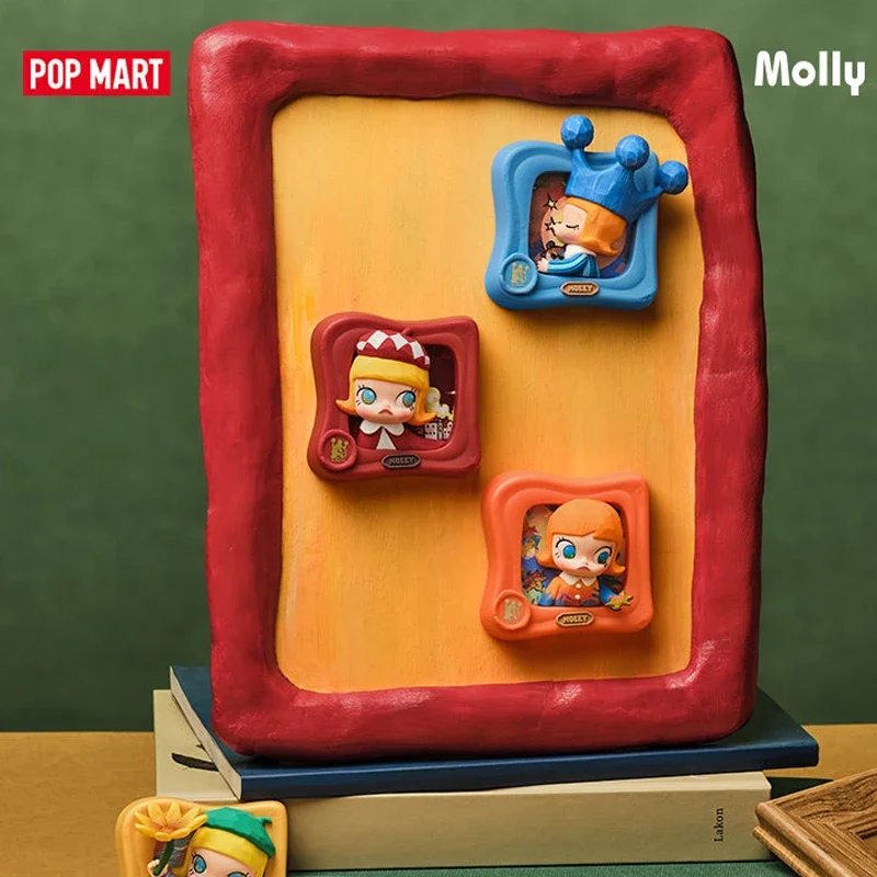 

POPMART Molly Scenery Along The Way Series Refrigerator Magnet Blind Box Mystery Box Guess Bag Toys Doll Cute Anime Figure