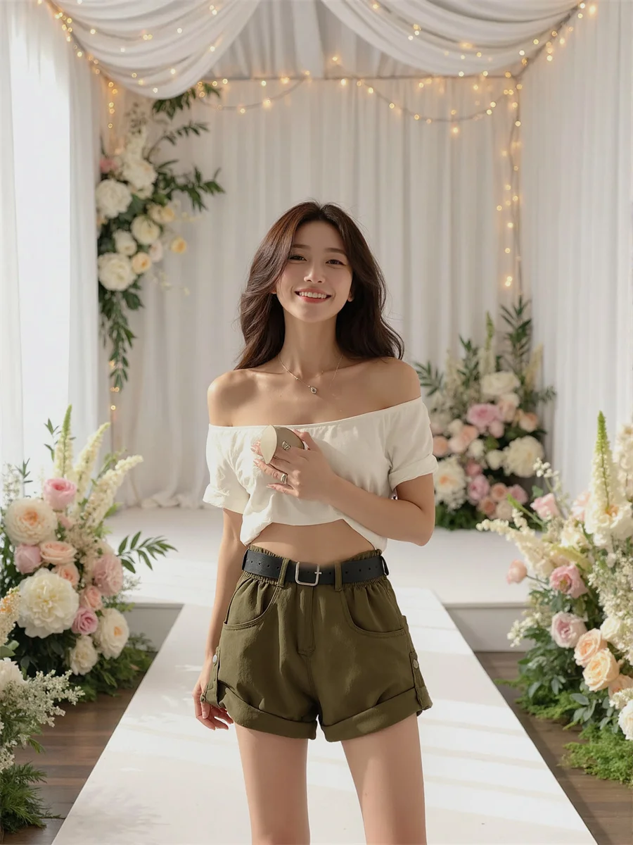 

Джинсовые свободные шорты с высокой талией и закрученными краями для девочек, элегантная женская одежда, весенняя эмо, свободный крой для скейтбординга, городской молодежи