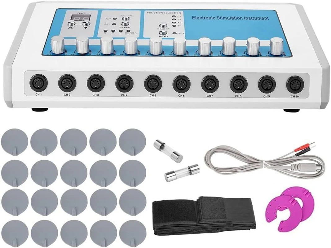 แผ่นแปะนวด 10 แผ่น อุปกรณ์พยาบาล กระแสไฟฟ้าระดับไมโคร EMS การขับเคลื่อนเส้นเมอริเดียน เครื่องนวดเพื่อความงาม