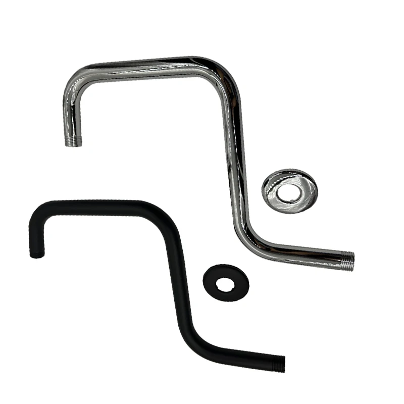 Shower Head Extension Arm 13inch Rise Gooseneck Risers Installs Shower Arm