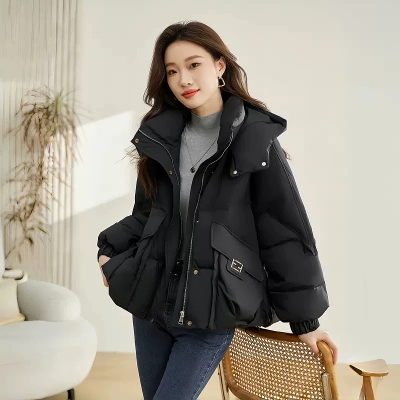 2025 New Loose Cotton-padded jacket Women's Winter Short Parka Korean Windproof Outercoat Female Loose Thick High-end Sense Coat