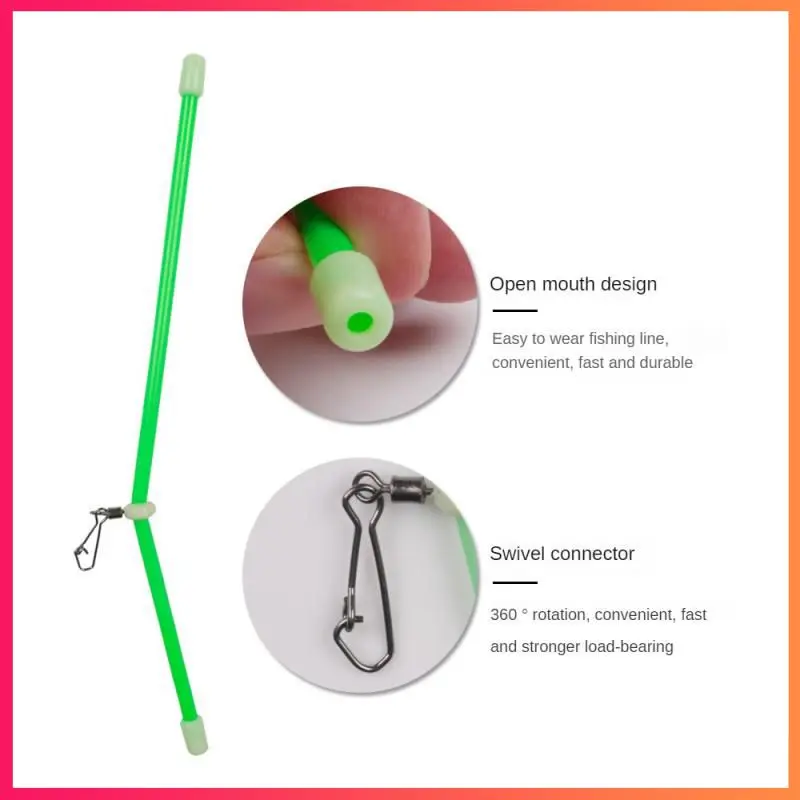 20/5pcs Sea Fishing Anti-Tangle Feeder Boom Booms With Snaps L Shape Fishing Balance Connector 7/10/12/15/20/25cm Plastics Tube