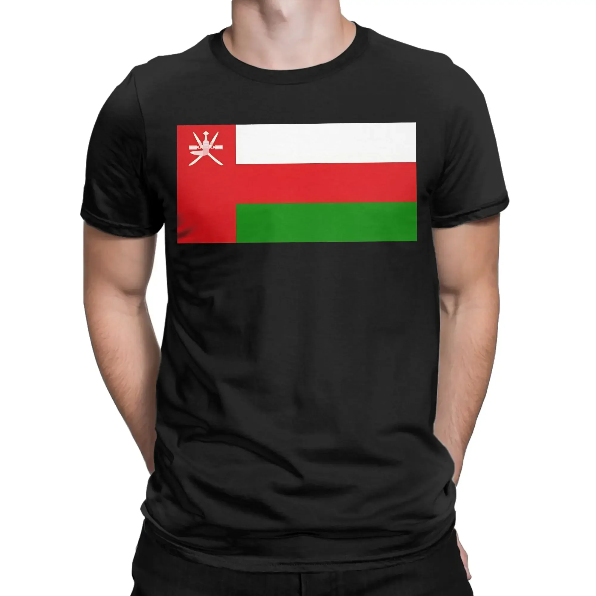 Oman Flag  Pure Cotton T Shirt For Men Summer  Classic T Shirts O Neck Hip Hop Tees Oversized Dropshipping Tops