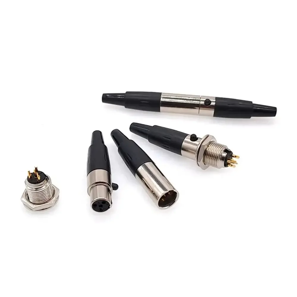 3/4/5/6Pin Mini XLR Female / Male Plug for Cable Soldering for MIC Soldering Straight Small XLR Female Male Socket