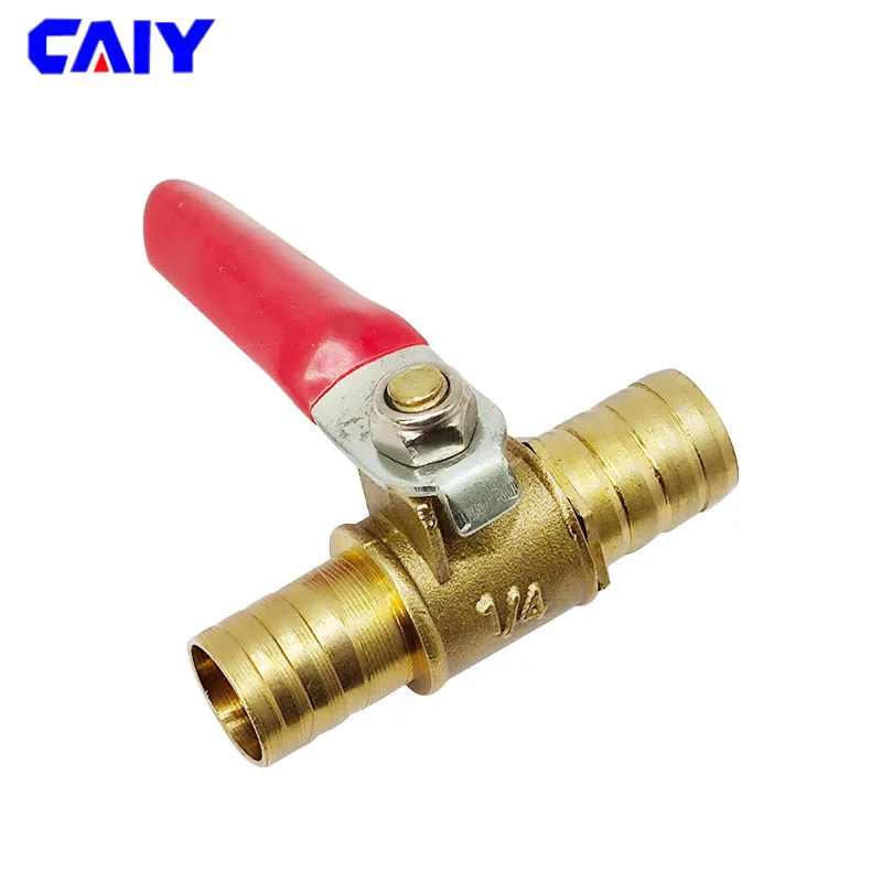 

6mm 8mm 10mm 12mm Hose Barb Inline Brass Water Oil Air Gas Fuel Line Shutoff Ball Valve Pipe Fittings Connector Controller