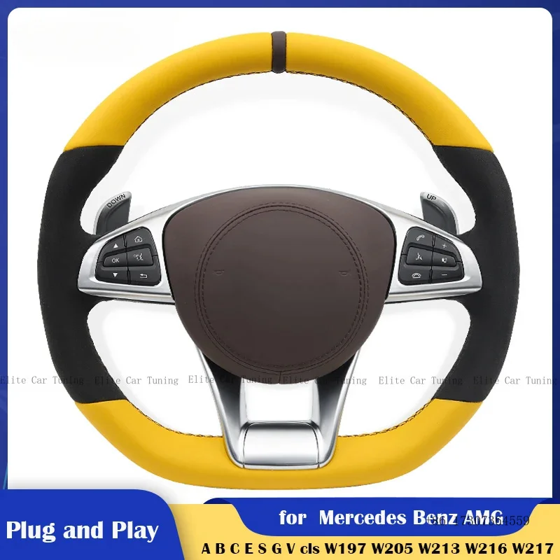 

Car Steering Wheel OEM Any Color for Mercedes Benz AMG E43 S63 S65 C200 W167 W177 W190 W204 W205 C205 W212 W213 W217 W222