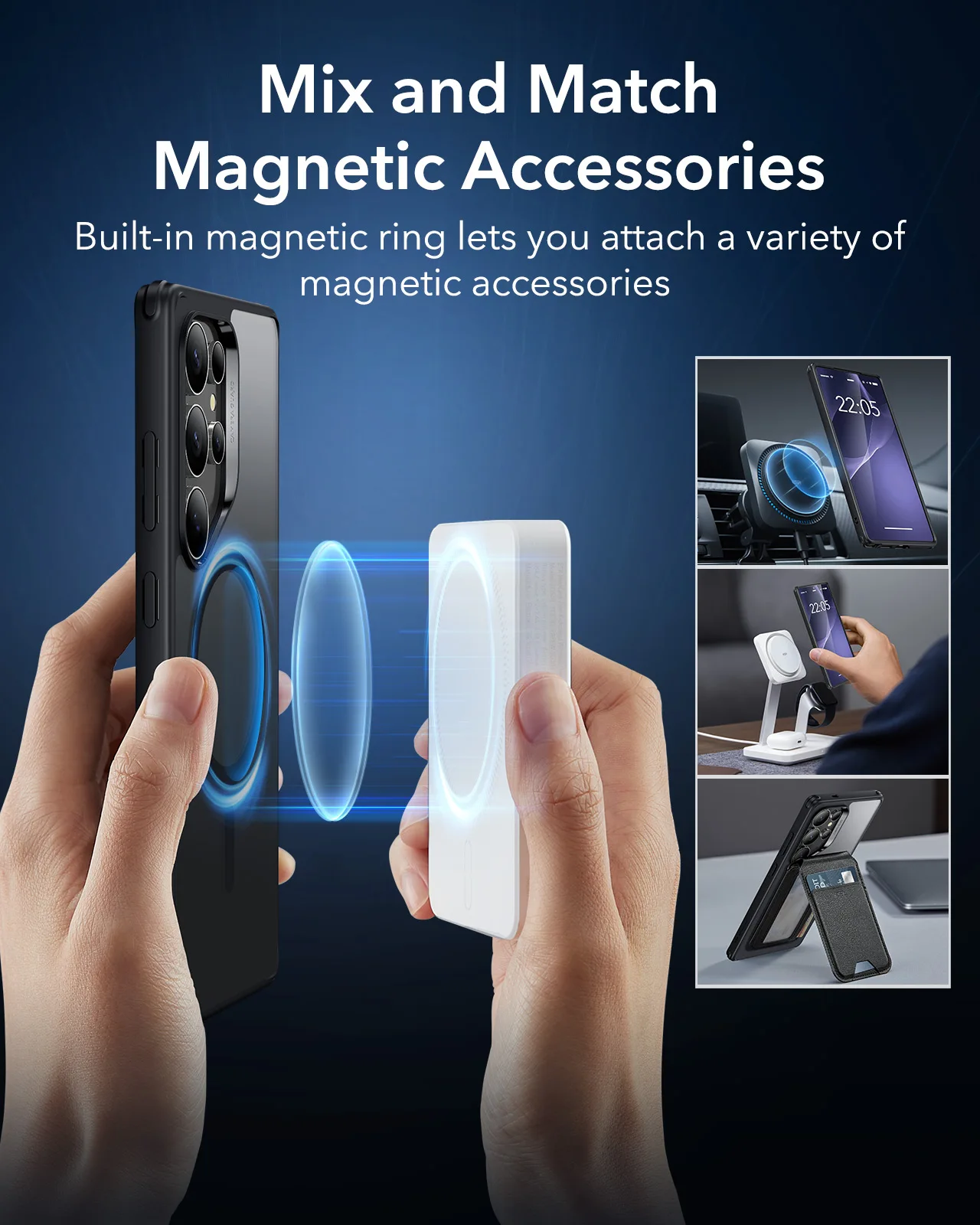 ESR for Galaxy S25 Ultra Magnetic Protection Case for Samsung S24 Ultra S25 Plus Classic  Military-Grade Protection Back Cover